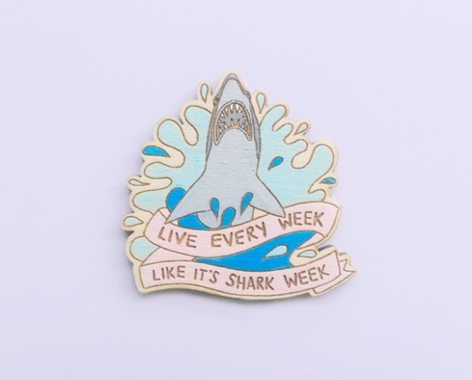 Pastel Carousel - Shop Small - Pastel Shark Brooch