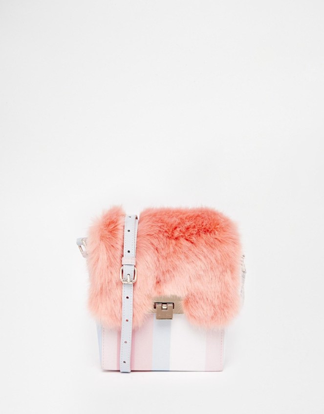 Pastel Carousel | Monday Must Haves | Asos | Stripe And Fur Cross Body Bag
