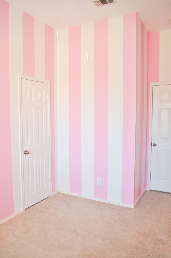 Pastel Carousel | Family | Home Renovation | DIY Pink Stripes