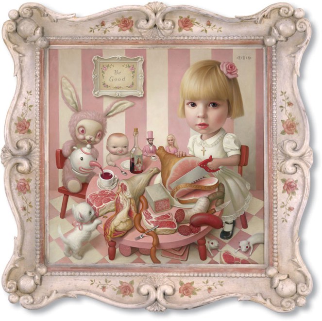 Pastel Carousel | Family | Home Renovation | DIY Pink Stripes | Mark Ryden | Rosie's Tea Party