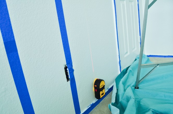 Pastel Carousel | Family | Home Renovation | DIY Pink Stripes | Laser Level