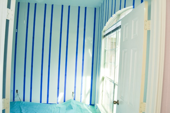 Pastel Carousel | Family | Home Renovation | DIY Pink Stripes